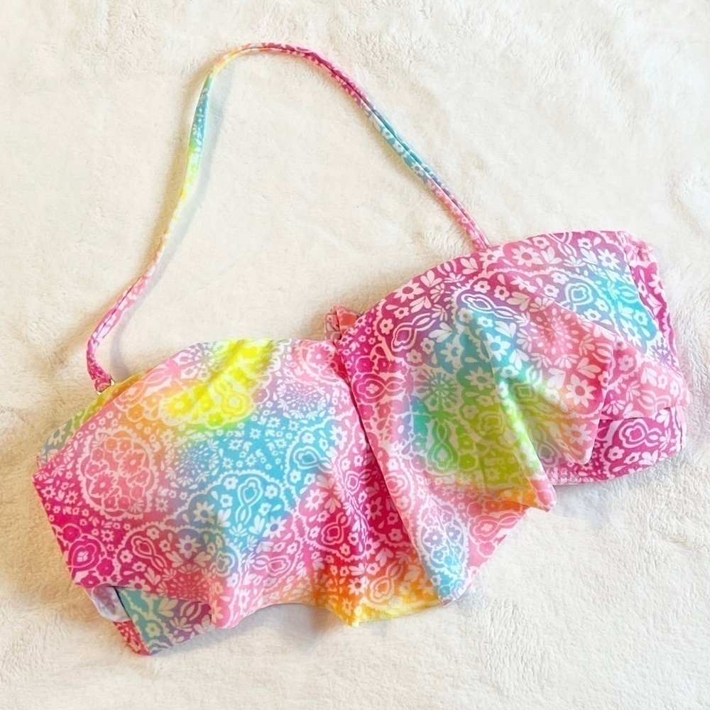 Multicolor Bandana Print Bikini Top - L